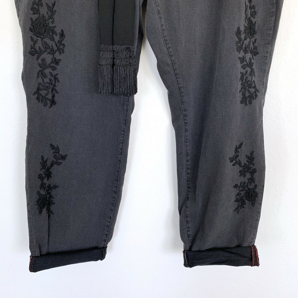 Torrid Gray Black Boyfriend Embroidered Jeans - Picture 6 of 8